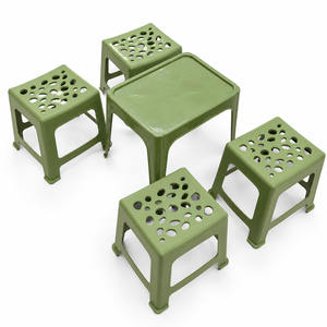 Stackable Plastic Square <b>Stool</b> <b>for</b> Cafe Restaurant Patio and Event Use with Lightweight Durable Structure - Product Image 3