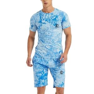 Derniers vêtements de mode Ensemble t-shirt et short pour homme Couleur unie Ensemble t-shirt et short pour adulte pour homme - Product Image 5