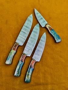 THEWIZ CRAFTS Hand Forged Carbon Steel Chef <b>Knives</b> Japanese Style Wood Handle 6-7.9in Blade Ambidextrous Dishwasher <b>Safe</b> - Product Image 3