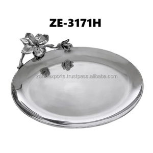 Bandeja Decorativa Negra Mate Premium para Decoración Minimalista de Lujo para el Hogar y Bandeja Metálica de Alta Calidad de Zahid, Exportador Mayorista - Product Image 2