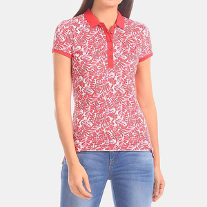 New Printed <b>Polo</b> Shirts 100% Cotton For <b>Women</b> <b>Top</b> Quality New Material Fashion Cotton Polyester <b>Women</b> Printed <b>Polo</b> Shirts - Product Image 1