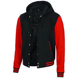 Chaqueta universitaria de béisbol de última tendencia 2025 con logotipo personalizado, bordado de lana y mangas de cuero para hombre y mujer - Product Image 1