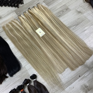 Extensions de cheveux de qualité supérieure, tissage Genius coloré, mèches de cheveux, dentelle suisse brute 6x6, fermeture HD, cheveux humains, tissage machine Vietnam - Product Image 5