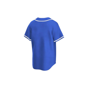 Maillot de baseball personnalisé par sublimation, uni, bleu royal, pour hommes, uniformes d'équipe, grandes tailles, broderie - Product Image 2