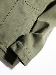 <b>Men</b> Duck Canvas <b>Jacket</b> Heavy Cotton Work Coat Corduroy Collar Zip Closure <b>Utility</b> Pockets Casual Streetwear Outerwear Wholesale - Product Image 4