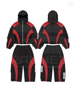 2026 <b>Tracksuit</b> 2 Piece Hooded jacket and Trouser Oversized Baggy Style Color Blocking Winter Wear Adult 10% Nylon <b>Tracksuit</b> - Product Image 4