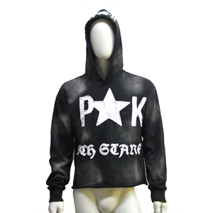 เสื้อฮู้ดซิปผู้ชายสีดำ P K Rock Star ระบายอากาศได้ดี มีกระเป๋า ทรงปกติ สตรีทแวร์ ผ้าฝ้ายเฟรนช์เทอร์รี่ สำหรับฤดูใบไม้ร่วง - Product Image 3
