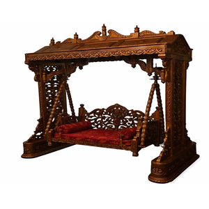 Aile de balançoire en bois de teck sculptée à la main, style traditionnel indien, pour la maison, style intérieur, Australie - Product Image 1