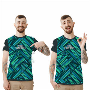 T-shirts pour hommes à manches courtes, coupe ample, décontractés, 100% coton, col en V, imprimés, confortables - Product Image 3