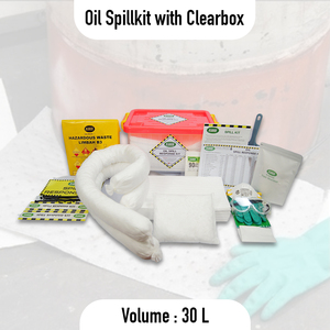Kit para Derrames de Aceite de 30L con Caja Transparente – Kit de Limpieza de Derrames de Aceite Industrial de Alta Resistencia para Control de Derrames de Emergencia, Proveedor OEM - Product Image 2
