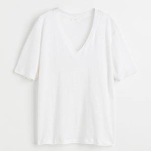 Venta al por mayor de camisetas de manga corta de alta calidad, 100% algodón, cuello en V, lisas, con etiqueta privada. - Product Image 4