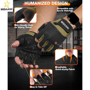 Guantes Unisex Transpirables para Levantamiento de Pesas con Acolchado, Agarre, Protección Completa de la Palma, Regalo para Ejercicio en el Gimnasio, Levantamiento de Pesas - Product Image 5