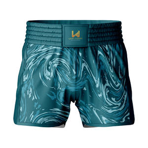 Pantalones Cortos de Boxeo y Muay Thai Unisex, Personalizados, de Cintura Alta, Ligeros, Transpirables, 100% Poliéster, con Diseño Serigrafiado - Product Image 1