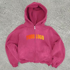 Premium Heavy Cotton Hoodie Custom Embroidered Pullover Sweatshirt Oversized Unisex Hooded Jacket Wholesale Supplier - Product Image 5