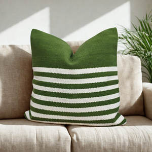 Housse de coussin verte de haute qualité pour la décoration de la maison, en coton durable tissé, pour canapé, chambre et salon - Product Image 2