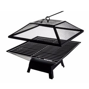 Moderna Brasera Cuadrada Pequeña para Interiores y Exteriores, Mesa de Acero Portátil para Barbacoa, Chimenea Elegante con Combustible de Alcohol para Fiestas - Product Image 1