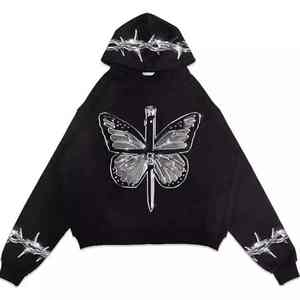 Sudadera con capucha de felpa francesa para hombre, personalizada, con efecto lavado a la piedra, mangas raglán, bolsillo con parche y cremallera completa - Product Image 2