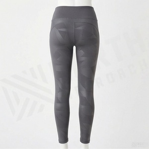 Leggings de Cintura Alta con Estampado Geométrico para Mujer, Largos, Elásticos, Tejidos, Estilo Deportivo, para Todas las Temporadas, Spandex, Poliéster - Product Image 2
