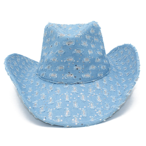 Chapeau de cowboy Western Travel, style export américain, en soie/coton/nylon, décontracté d'été, respirant, écologique, avec coupe moderne - Product Image 5