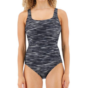 Maillot de bain une pièce pour femme, col halter, dentelle, coupe haute, motif floral, séchage rapide, matière Spandex/Nylon, protection UV, vêtements de plage - Product Image 1