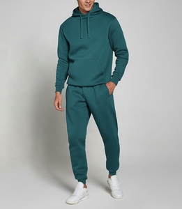 Conjunto de Sudadera con Capucha y Pantalones Deportivos Holgados de Felpa 100% Algodón, Traje Deportivo Ligero para Invierno, Ropa Deportiva para Gimnasio, Chándal Sólido - Product Image 4