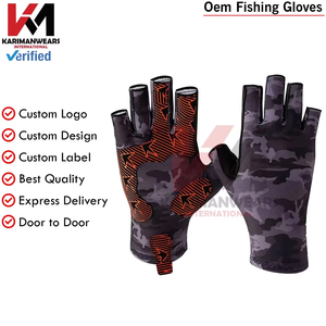 Gants de pêche à la mouche sans doigts pour hommes et femmes, en polyester respirant, légers, extensibles, protection solaire, avec fermeture auto-agrippante, pour activités de plein air - Product Image 4