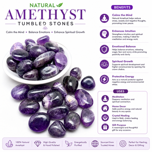 Pierres Roulées d'Améthyste Naturelle en Gros, Polies, pour la Guérison, la Méditation Reiki, l'Énergie des Chakras, l'Amour et la Décoration Intérieure, 20-30mm - Product Image 2