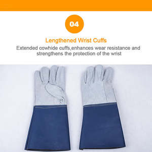 Gants de travail en cuir pour soudeur TIG, résistants à la chaleur et aux produits chimiques, gants de soudage TIG - Product Image 5