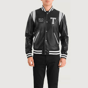 Veste en cuir pour homme, coupe classique, fermeture éclair, look élégant, couleur et taille personnalisées, fabriquée au Pakistan. - Product Image 1