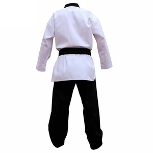 Uniforme de Karate de Moda, 100% Algodón, Top Blanco en Oferta, Pantalones Negros Transpirables, Ropa de Artes Marciales, Corte Regular, Traje de Una Pieza para Niños - Product Image 2