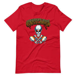 T-shirt rouge à manches courtes pour homme, en jersey 100 % coton tricoté uni, coupe oversize, infroissable et respirant - Product Image 1