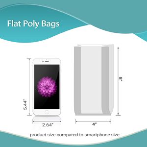 Confezione 1000 borse piatte 4X8 trasparente in polietilene 1.25 Mil spessore plastica aperta superiore per la conservazione del trasporto industriale - Product Image 3