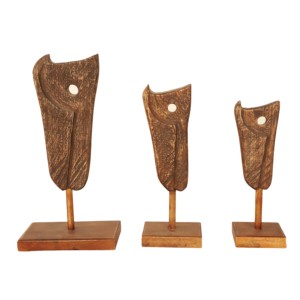 Objeto Decorativo de Madera Hecho a Mano, Decoración Rústica para el Hogar, Arte Artesanal de la India, Escultura de Madera Estilo Boho, Venta al Por Mayor - Product Image 3