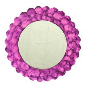 กระจกตกแต่งติดผนังทรงกลมขอบหยัก สไตล์ศิลปะตกแต่ง สำหรับห้องนั่งเล่น โต๊ะเครื่องแป้ง หรือกระจกแต่งหน้า - Product Image 5