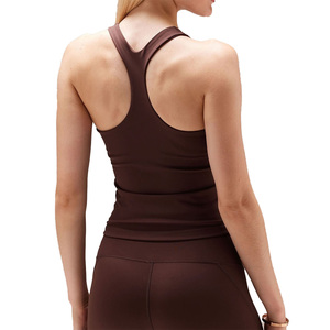 Women's Racerback Tank <b>Top</b> Sleeveless Vest 100% Cotton Spandex Blend Eco-Friendly Breathable Quick Dry Solid Pattern Casual - Product Image 4