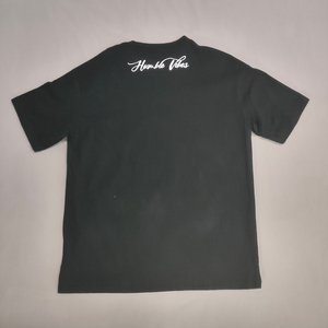 Camiseta Casual de Hombre, Cuello en V, Tejido de Punto, 100% Algodón, Transpirable, Antiarrugas, Estilo Hip Hop, Estampado, Holgada, Ecológica - Product Image 5
