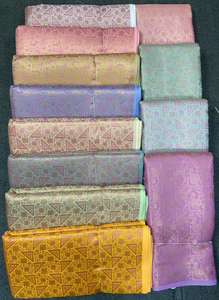 ผ้าไหมหรูหราสำหรับชุดแต่งงาน ผ้าไหมมัลเบอร์รี่แท้ ทอแบบแจ็คการ์ด ขายส่ง ผ้าลายดอกสไตล์บาเนราซี - Product Image 4