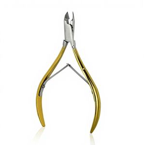 Coupe-ongles à poignée de couleur dorée Écologique Qualité supérieure Service OEM Impression de logo personnalisé Pince à ongles à cuticules Concept de beauté - Product Image 1