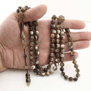 Cuentas de Tasbih de Cuerno de Búfalo Natural Hechas a Mano de Alta Calidad, Diseño Personalizado, Estilo Rústico Islámico - Product Image 1