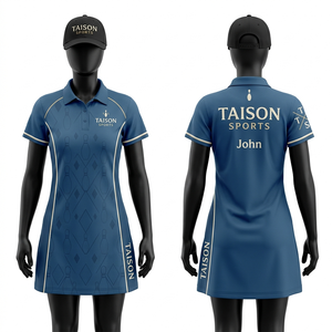 Womens <b>Bowling</b> Jersey Dress 180 GSM Polyester Spandex Blue White Side Panel Moisture Wicking Sublimation Logo Premium Fit - Product Image 1