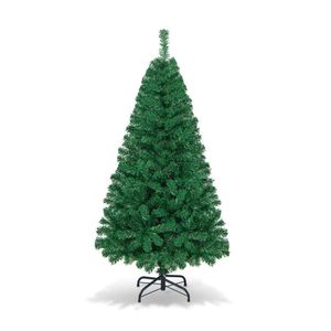 Albero di Natale Artificiale in PVC da 5/6 Piedi con Supporto in Metallo Solido, Elegante Decorazione Natalizia - Product Image 1
