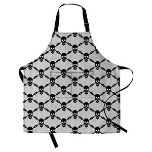 Patrón de secuencia geométrica Impreso Algodón Lino Cocina Pinafores 55x68cm Cintura Babero para mujer Sin mangas Cocina casera Babero para - Product Image 2