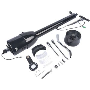 Black Painted 28\" Tilt Floor Shift Auto Steering Column Hot Rod Street Car Part No Key Black Paintable - Product Image 6