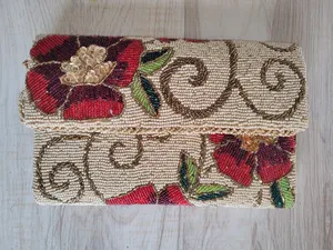 Pochette perlée haut de gamme à prix abordable, élégante sac à main pour femme pour mariage, fête et soirée par M/S SHAAD HANDICRAFTS - Product Image 3