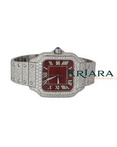 Moissanite Luxury Fashion Stainless Steel Analog Auto Movement Diamond <b>Watch</b> Glass Men Stylish Durable High Quality - Product Image 1