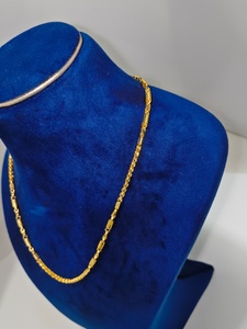 Solid 22K Gold Bahubali Chain Classic Unisex Link Necklace Daily Wear Fine Jewelry Wedding & Party <b>Gift</b> - Product Image 3