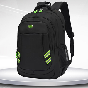 Sleek Black Travel Laptop <b>Backpack</b> <b>Water</b> <b>Resistant</b> Multi Compartment Business Rucksack Reflective Accents - Product Image 6