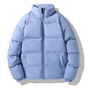 Custom Men's Winter Puffer <b>Coat</b> <b>Stand</b> Windproof Breathable Outdoor AutumnWinter Jacket Zipper Closure Waterproof Canvas Fabric - Product Image 1