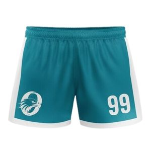 Ensemble d'uniformes de handball sublimés pour hommes, couleur turquoise, maillot et short en polyester, vêtements d'équipe athlétique, tenue de match et d'entraînement performante - Product Image 4