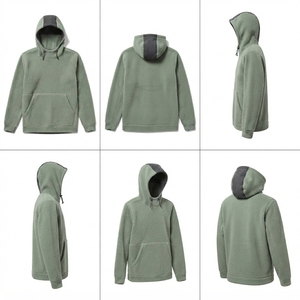 Sweat à capuche sportif pour homme, hiver, écologique, imprimé, en molleton technique, col rond, cordon de serrage réglable, 100% polyester - Product Image 4